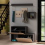 Hanah Home Perchero Holdon Antracita y Roble